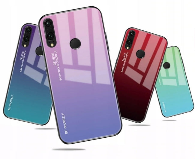 Etui Gradient Glass Case - Huawei P Smart 2019 - Blue Lagoon