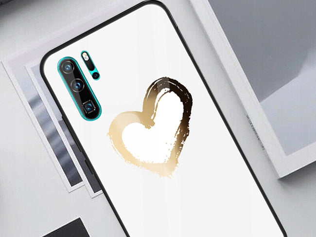 Etui Slim Glass Case - Huawei P30 Pro - Love White