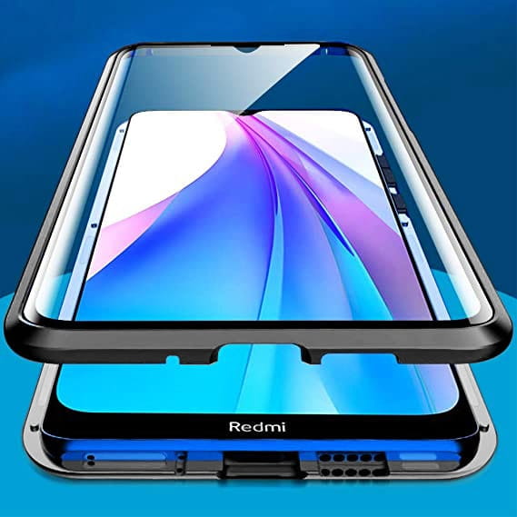 Etui Magnetyczne Dual Magneto - Xiaomi Redmi Note 8T - Niebieski
