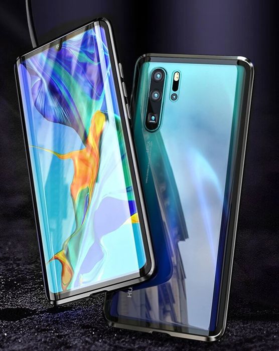 Etui Magnetyczne Dual Magneto - Huawei P30 Pro - Czarny