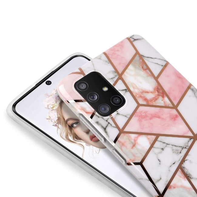 Etui Marble Gold Case - Samsung Galaxy A71 4G - Klasyczny
