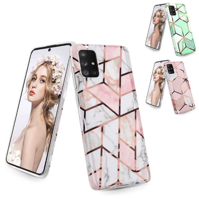 Etui Marble Gold Case - Samsung Galaxy A51 5G - Zielony