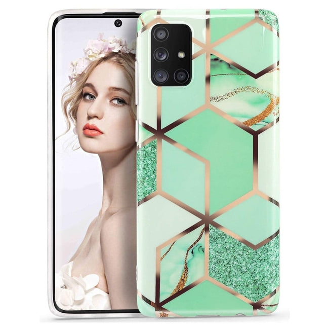 Etui Marble Gold Case - Samsung Galaxy A51 5G - Zielony