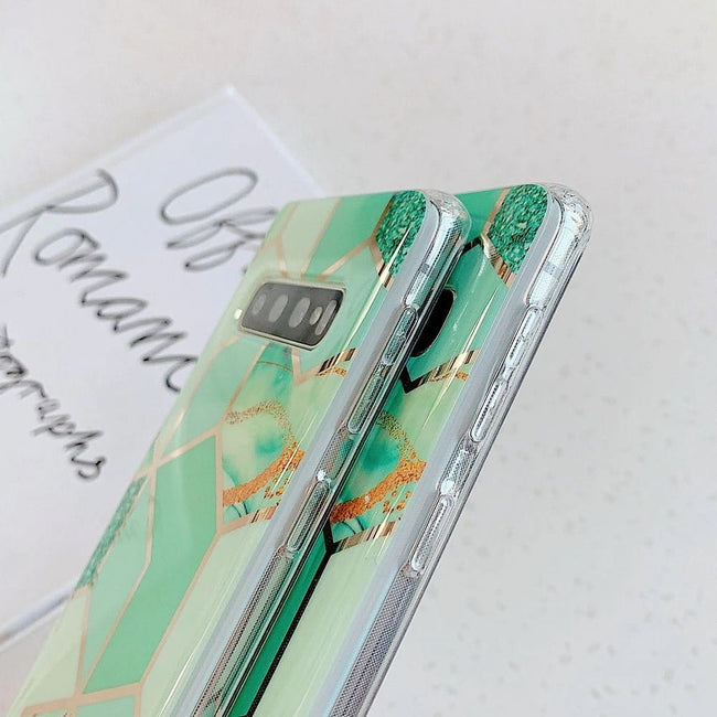 Etui Marble Gold Case - Samsung Galaxy S10 - Zielony