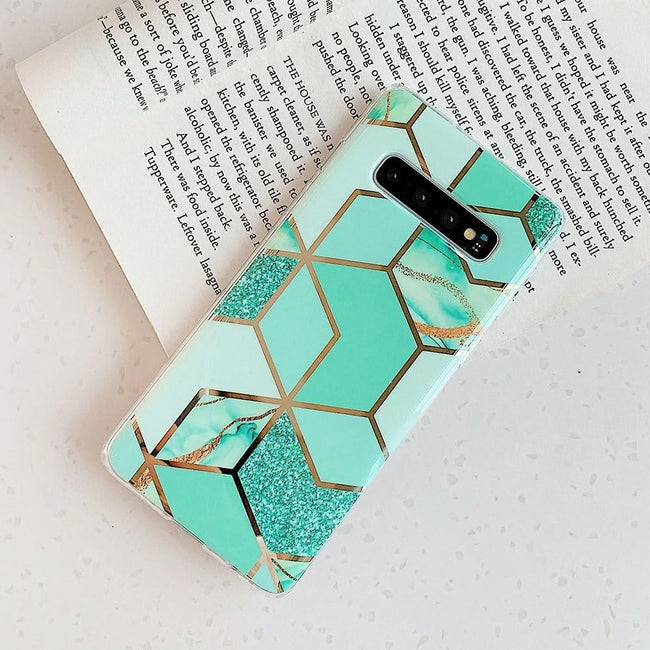 Etui Marble Gold Case - Samsung Galaxy S10e - Zielony