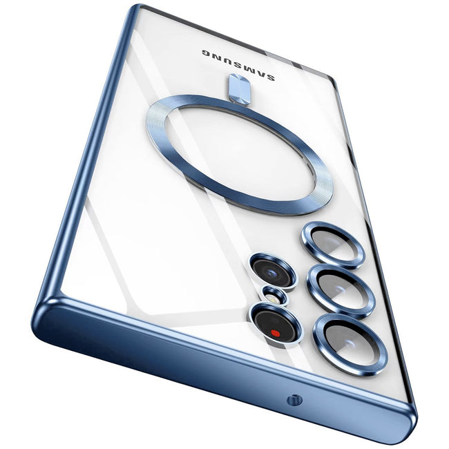 Etui Silikonowe Magsafe Camera Protect do Samsung Galaxy S23 Ultra - Niebieski