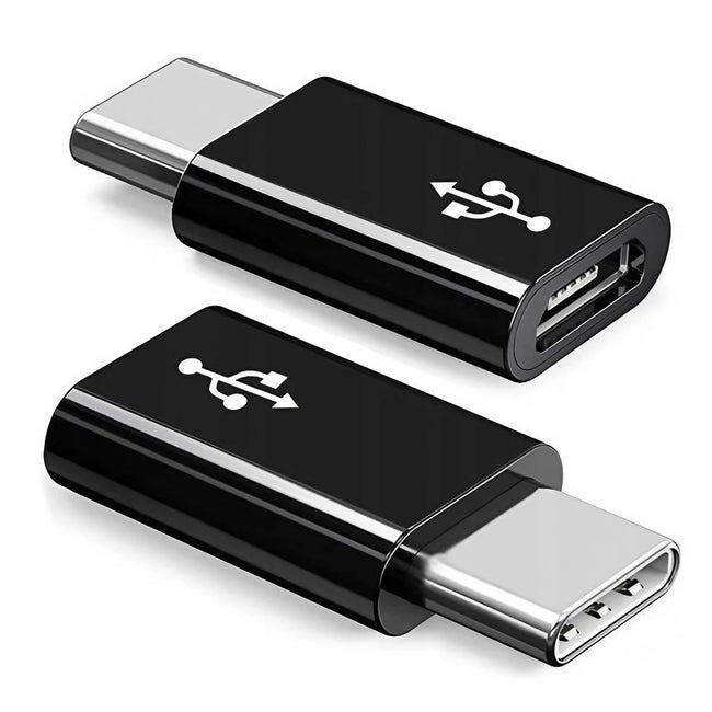 Konwerter Adapter Przejściówka Org Micro Usb Typ-C Czarny