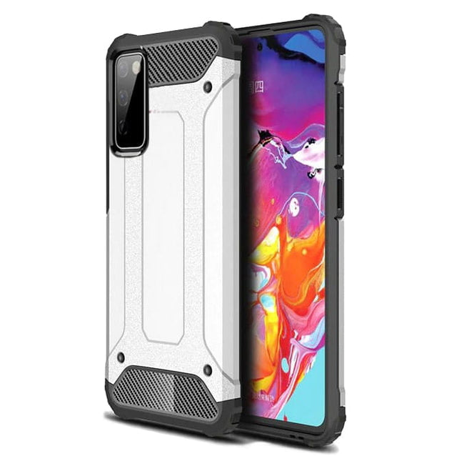 Etui Reinforced Protection Armor - Samsung Galaxy S20 FE - Srebrny