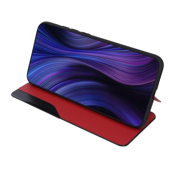 Etui z Klapką Smart View - Samsung Galaxy A72 4G / A72 5G - Czerwony