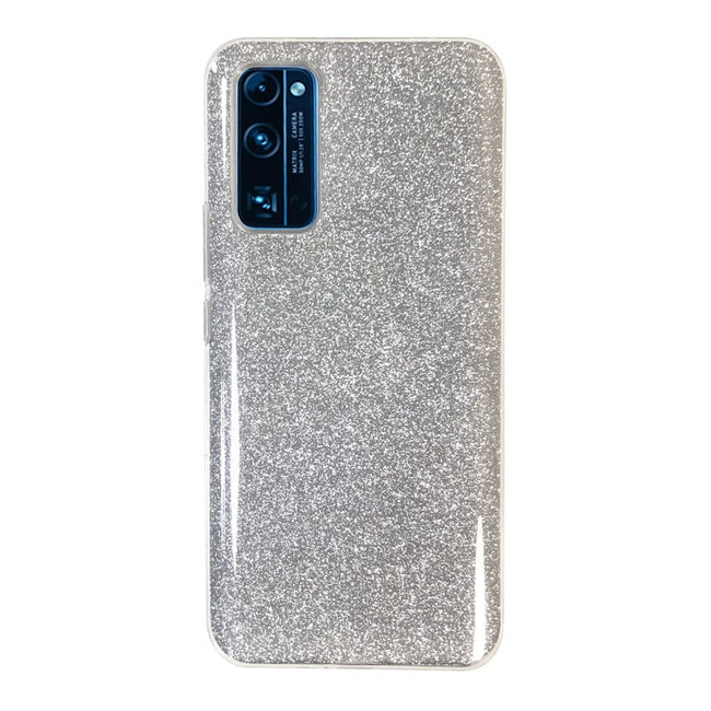 Etui Brokatowe Shine Case - Xiaomi Redmi Note 10 Pro / 10 Pro Max - Srebrny