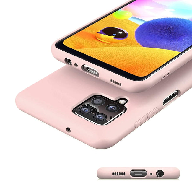 Etui Silikonowe - Liquid Silicone - Samsung Galaxy A12 / M12 - Różowy