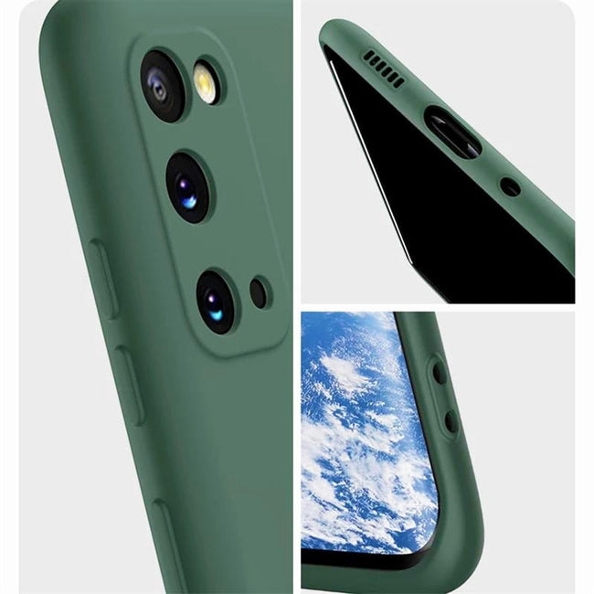 Etui Silikonowe - Liquid Silicone - Samsung Galaxy S20 FE - Ciemny Zielony