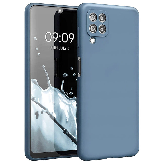 Etui Silikonowe - Liquid Silicone - Samsung Galaxy A22 4G - Granatowy