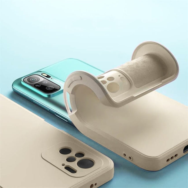 Etui Silikonowe - Liquid Silicone - Xiaomi Redmi Note 10 / 10S - Kremowy
