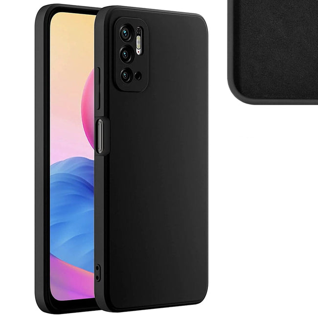 Etui Silikonowe - Liquid Silicone - Xiaomi Redmi Note 10 5G - Czarny