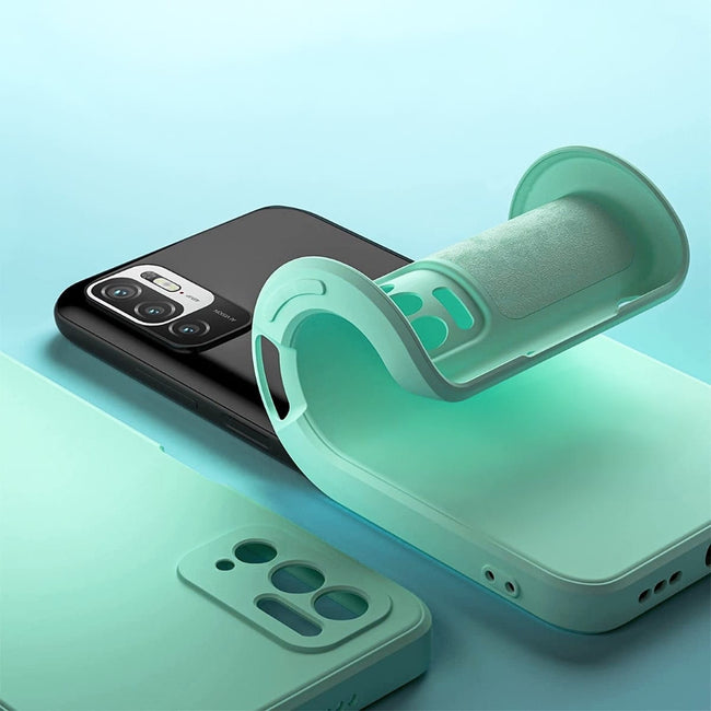 Etui Silikonowe - Liquid Silicone - Xiaomi Redmi Note 10 5G - Miętowy