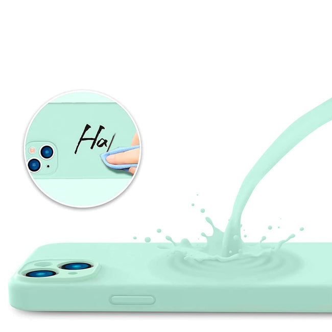 Etui Silikonowe - Liquid Silicone - iPhone 13 - Miętowy