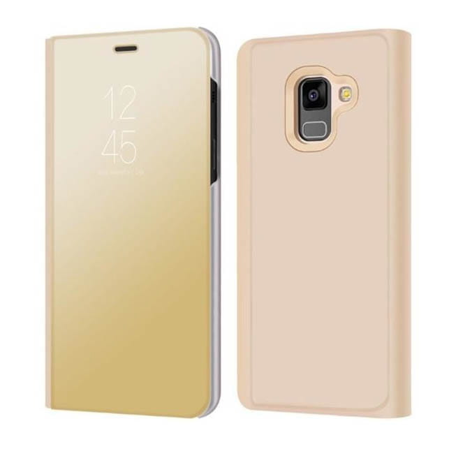 Etui Clear View - Samsung Galaxy A8 2018 - Złoty