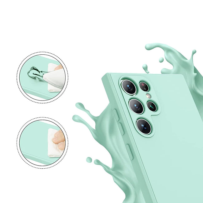 Etui Silikonowe - Liquid Silicone - Samsung Galaxy S22 Ultra - Miętowy