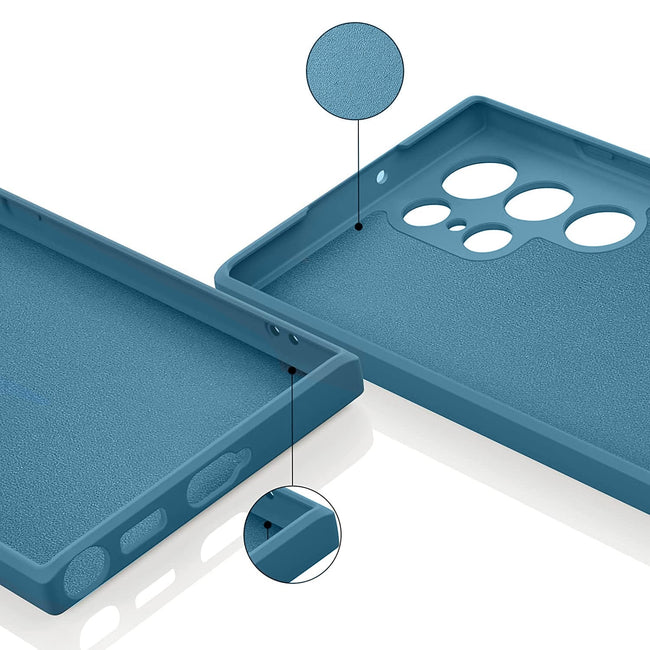 Etui Silikonowe - Liquid Silicone - Samsung Galaxy S22 Ultra - Granatowy