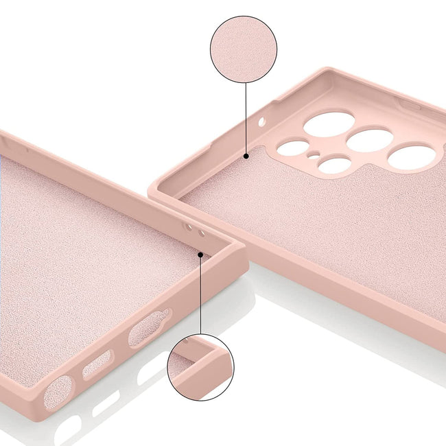 Etui Silikonowe - Liquid Silicone - Samsung Galaxy S22 Ultra - Różowy