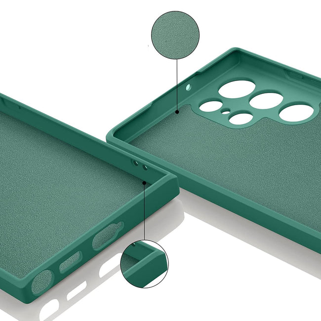 Etui Silikonowe - Liquid Silicone - Samsung Galaxy S22 Ultra - Ciemny Zielony