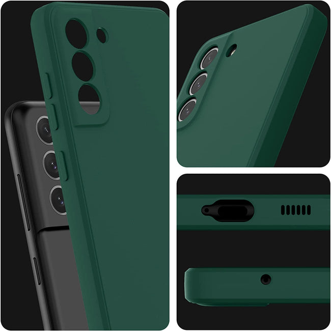 Etui Silikonowe - Liquid Silicone - Samsung Galaxy S22 - Ciemny Zielony