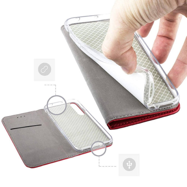 Etui Flip Cover - Magnetyczne Etui Książkowe - Samsung Galaxy S22 - Czerwony