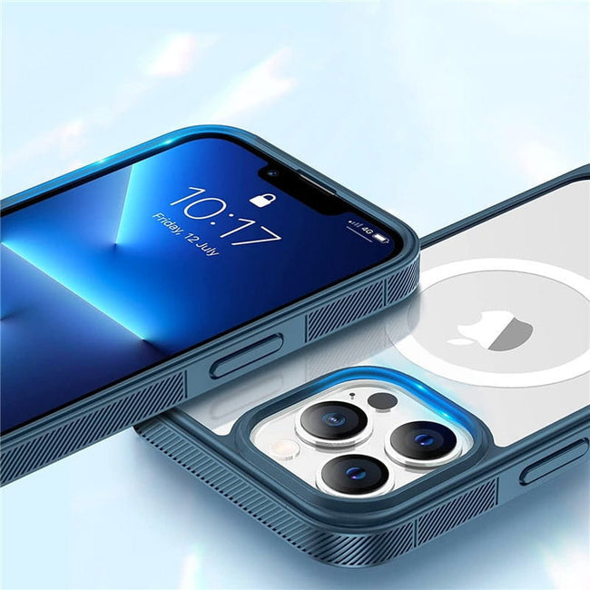 Etui Kolor Clear Grip do MagSafe - iPhone 14 Pro Max - Niebieski