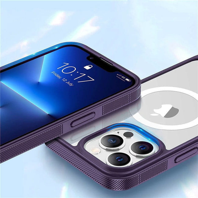 Etui Kolor Clear Grip do MagSafe - iPhone 14 Pro Max - Fioletowy
