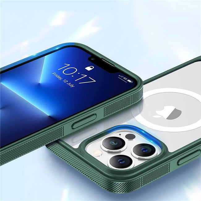 Etui Kolor Clear Grip do MagSafe - iPhone 14 Pro Max - Zielony