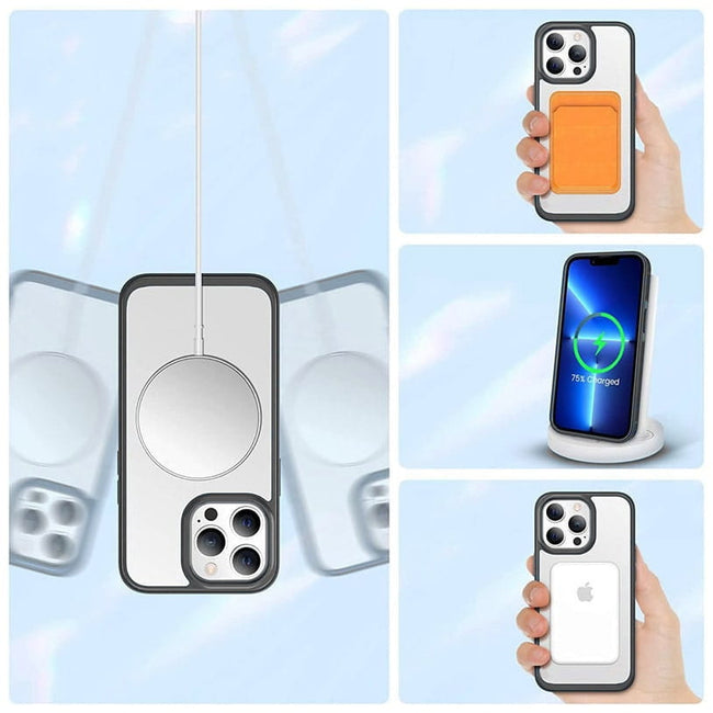 Etui Kolor Clear Grip do MagSafe - iPhone 14 Plus - Czarny