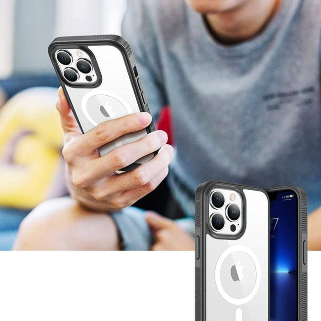 Etui Kolor Clear Grip do MagSafe - iPhone 14 Plus - Czarny
