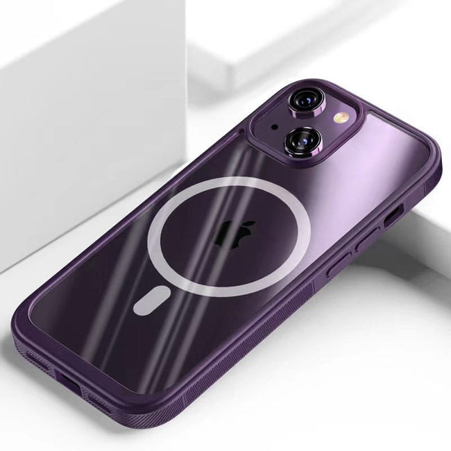 Etui Kolor Clear Grip do MagSafe - iPhone 14 Plus - Fioletowy