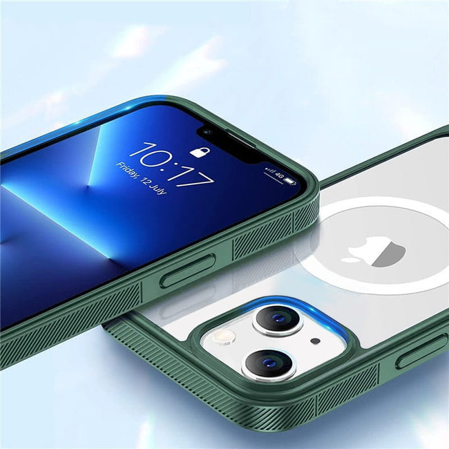 Etui Kolor Clear Grip do MagSafe - iPhone 14 - Zielony