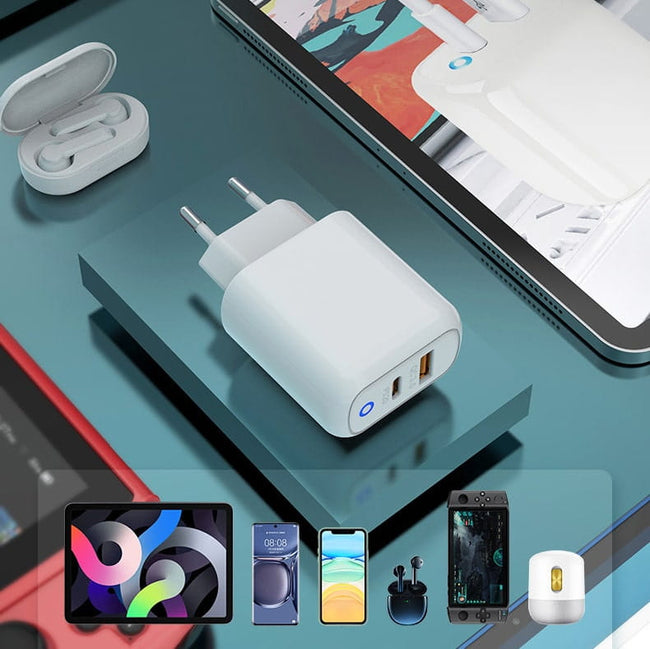 Ładowarka Sieciowa Phoneo Quick Charge z LED - Moc 20W