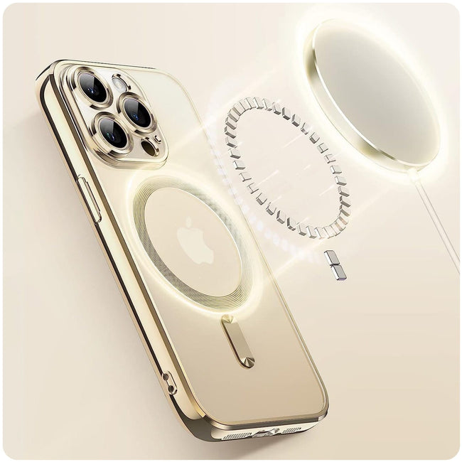Etui Silikonowe Camera Protect do Magsafe - iPhone 14 Plus - Złoty