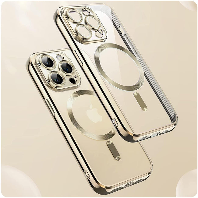 Etui Silikonowe Camera Protect do Magsafe - iPhone 14 Plus - Złoty