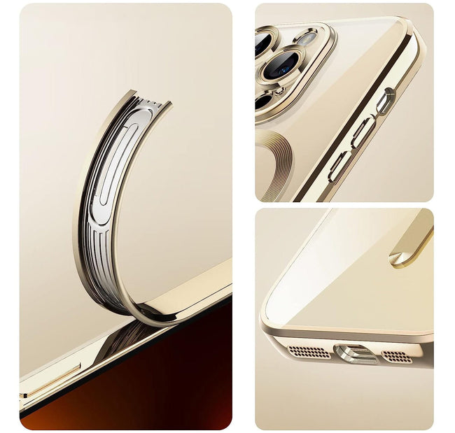 Etui Silikonowe Camera Protect do Magsafe - iPhone 14 Plus - Złoty