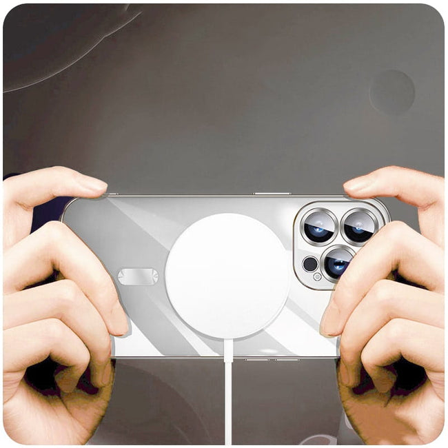 Etui Silikonowe Camera Protect do Magsafe - iPhone 14 Pro Max - Srebrny