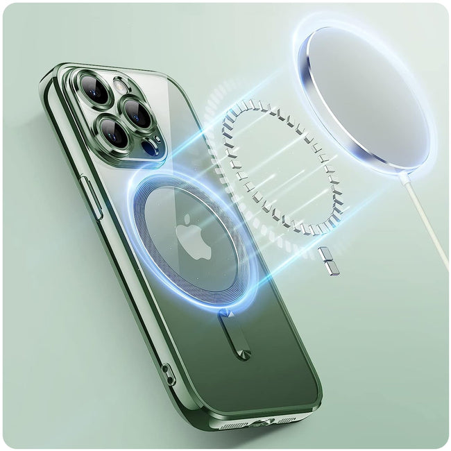 Etui Silikonowe Camera Protect do Magsafe - iPhone 12 - Zielony