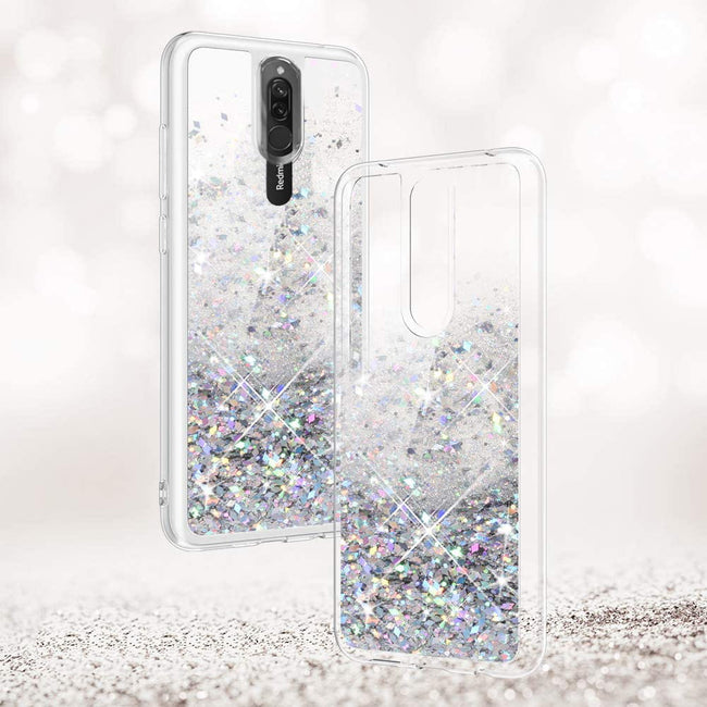 Etui Silikonowe Brokatowe Glitter - Samsung Galaxy A23 - Srebrny
