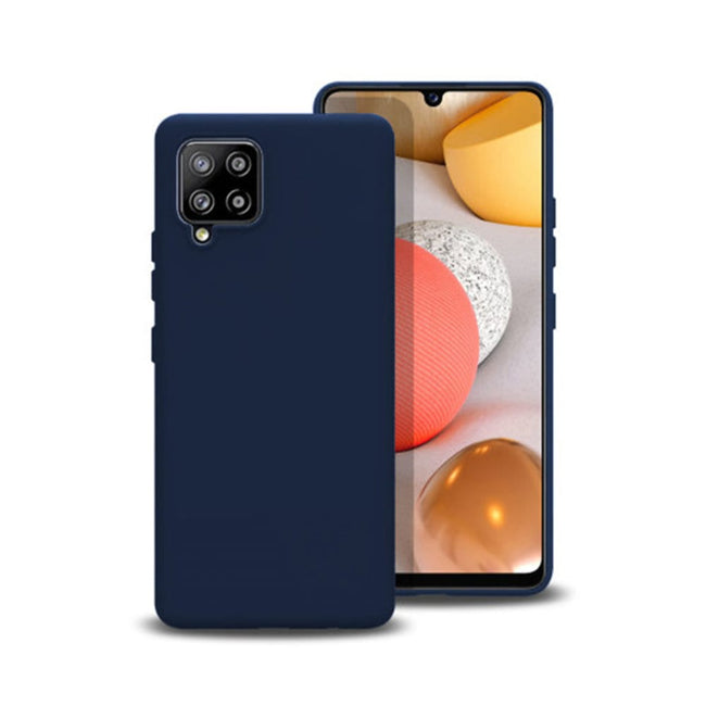 Etui Silikonowe - Liquid Silicone - Samsung Galaxy A42 - Granatowy