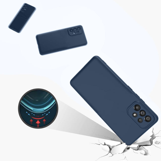 Etui Silikonowe - Liquid Silicone - Samsung Galaxy A42 - Granatowy