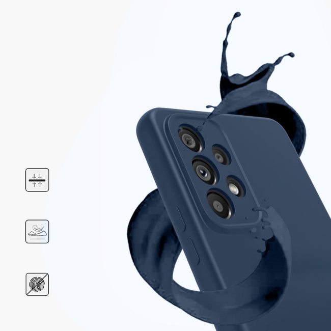 Etui Silikonowe - Liquid Silicone - Samsung Galaxy A42 - Granatowy