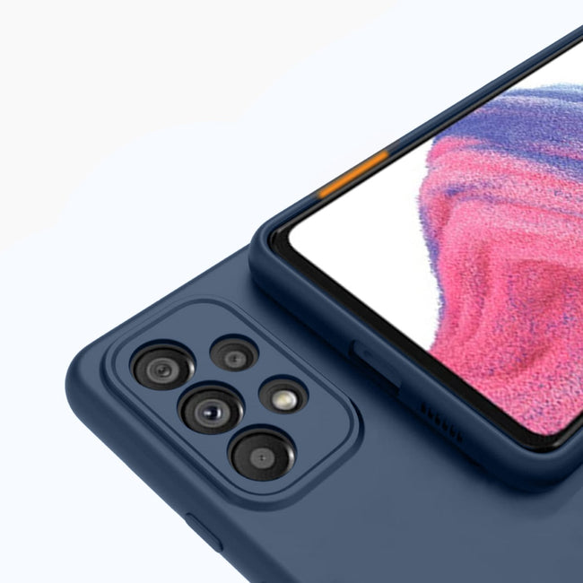 Etui Silikonowe - Liquid Silicone - Samsung Galaxy A42 - Granatowy