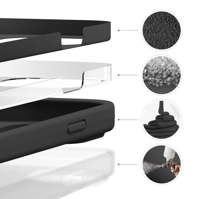 Etui Silikonowe - Liquid Silicone - iPhone 15 Pro Max - Czarny