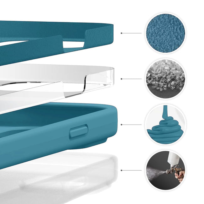 Etui Silikonowe - Liquid Silicone - iPhone 15 Pro Max - Granatowy