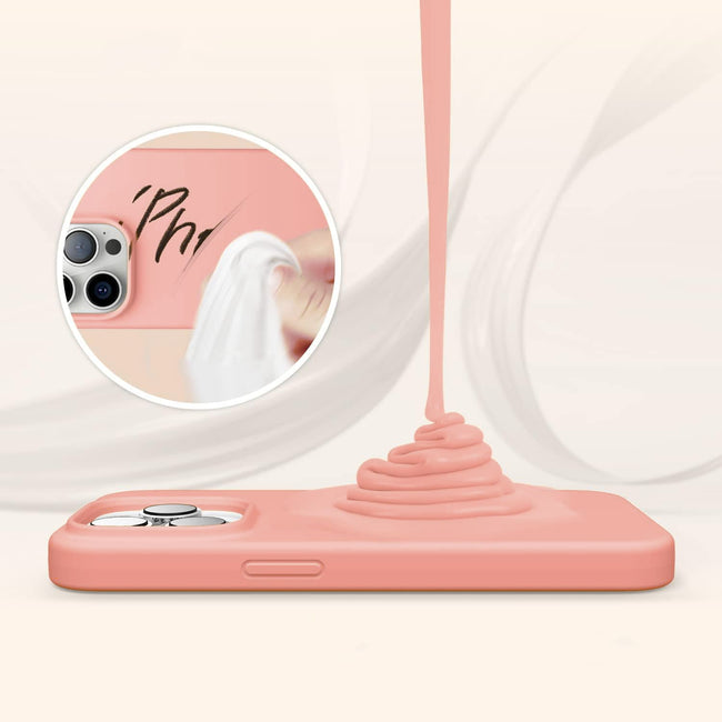 Etui Silikonowe - Liquid Silicone - iPhone 15 Pro Max - Różowy