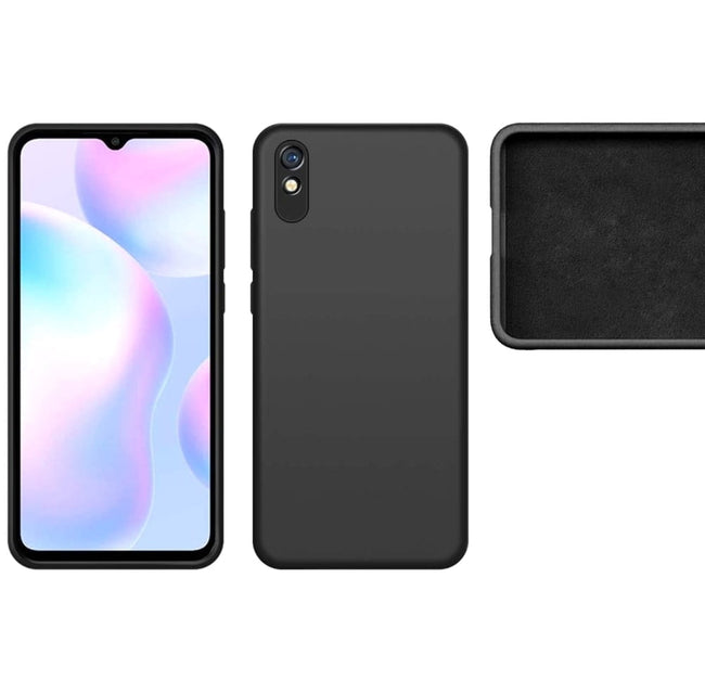 Etui Silikonowe - Liquid Silicone - Xiaomi Redmi 9A - Czarny